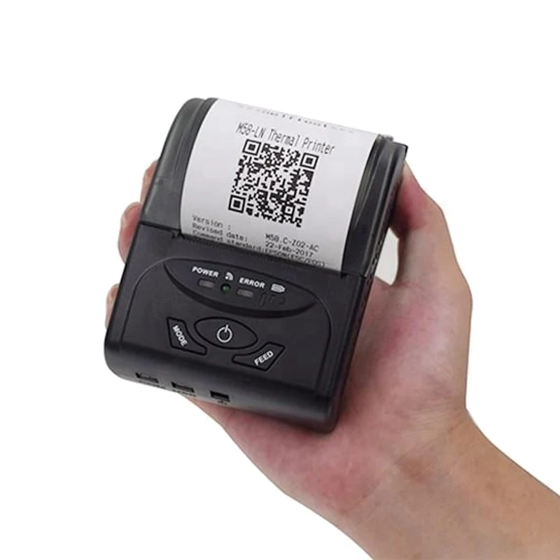 POS принтер с Bluetooth портативный мини Термопринтер для чеков Pos android и iOS двойная
