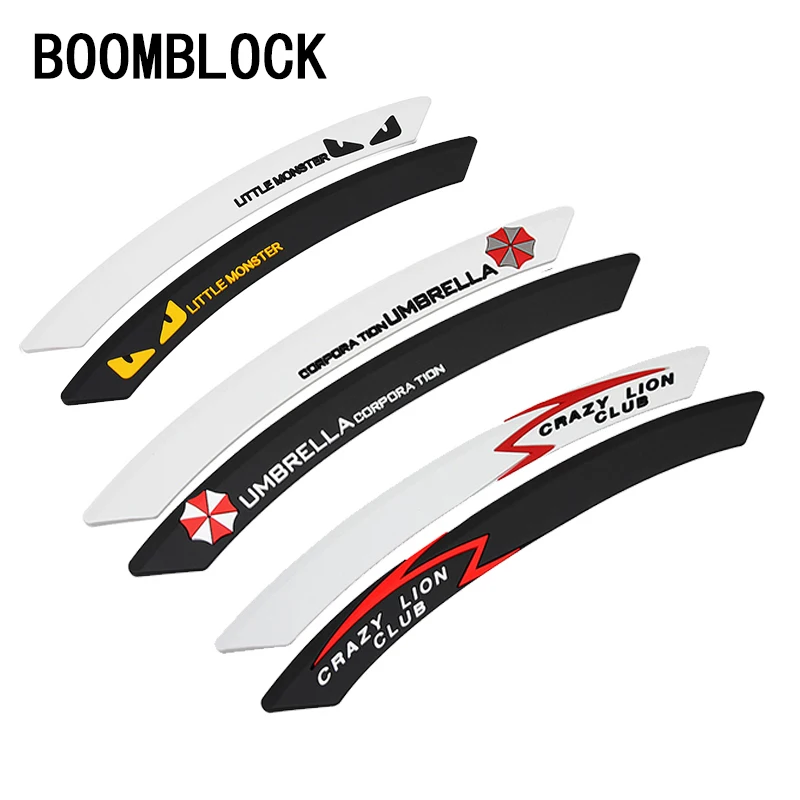 

BOOMBLOCK 2pcs/set 3D Car Tire Eyebrow Stickers For Inifiniti Kia Rio 3 K2 Sportage Ceed Ford Fiesta Mondeo Suzuki Accessories