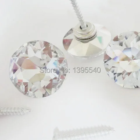 

New 30mm Clear Crystal Glass Nails Sofa Industry Decoration Fileds Soft Crystal Nail Tacks KTV Wall Decorative Buckle Nails