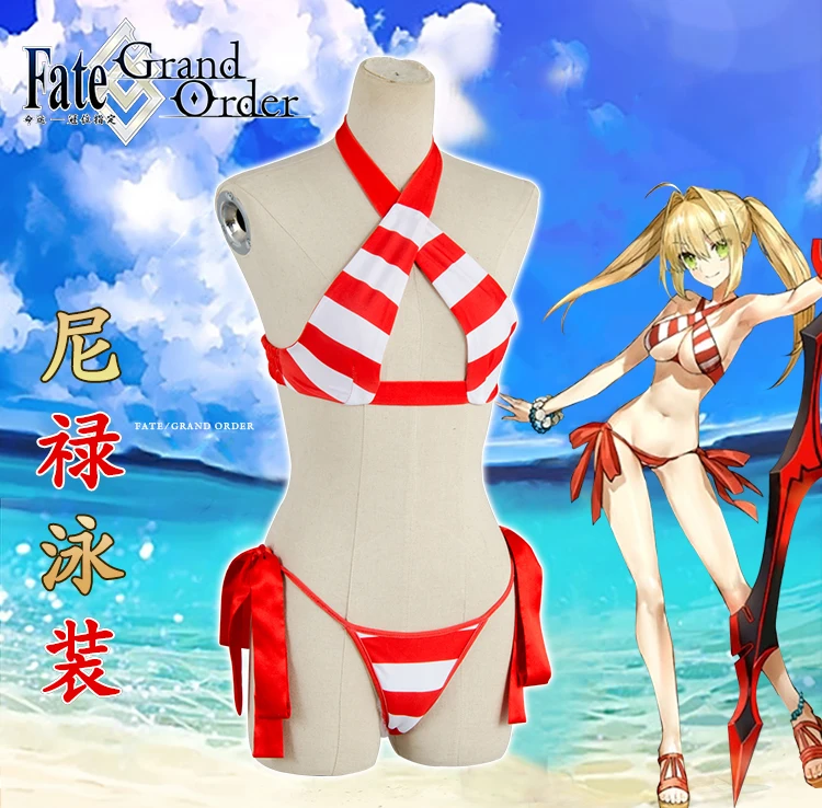 Fate/Grand Order FGO fgo saber Nero купальник сексуальное бикини нижнее белье трусы для женщин