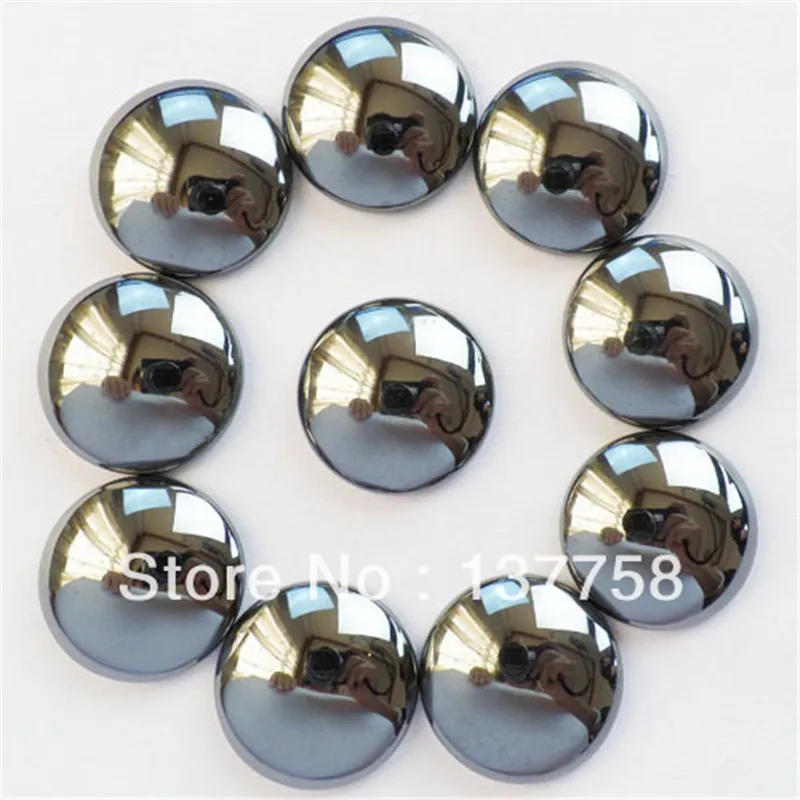 20pcs 18x5mm Beautiful Black Hematite Round CAB CABOCHON R0048948 | Украшения и аксессуары