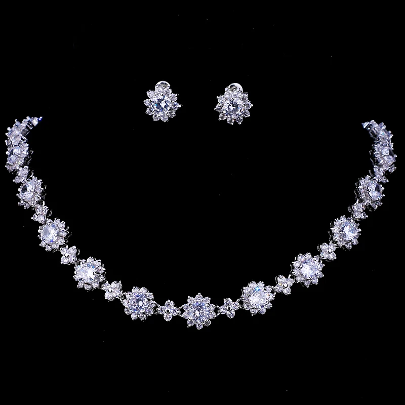GMGYQ Zircons 2 Stks CZ Groene Kristal повязки Ketting En Oorbellen наборы люкс Vrouwen Bruiloft аксессуары комплект ювелирных украшений