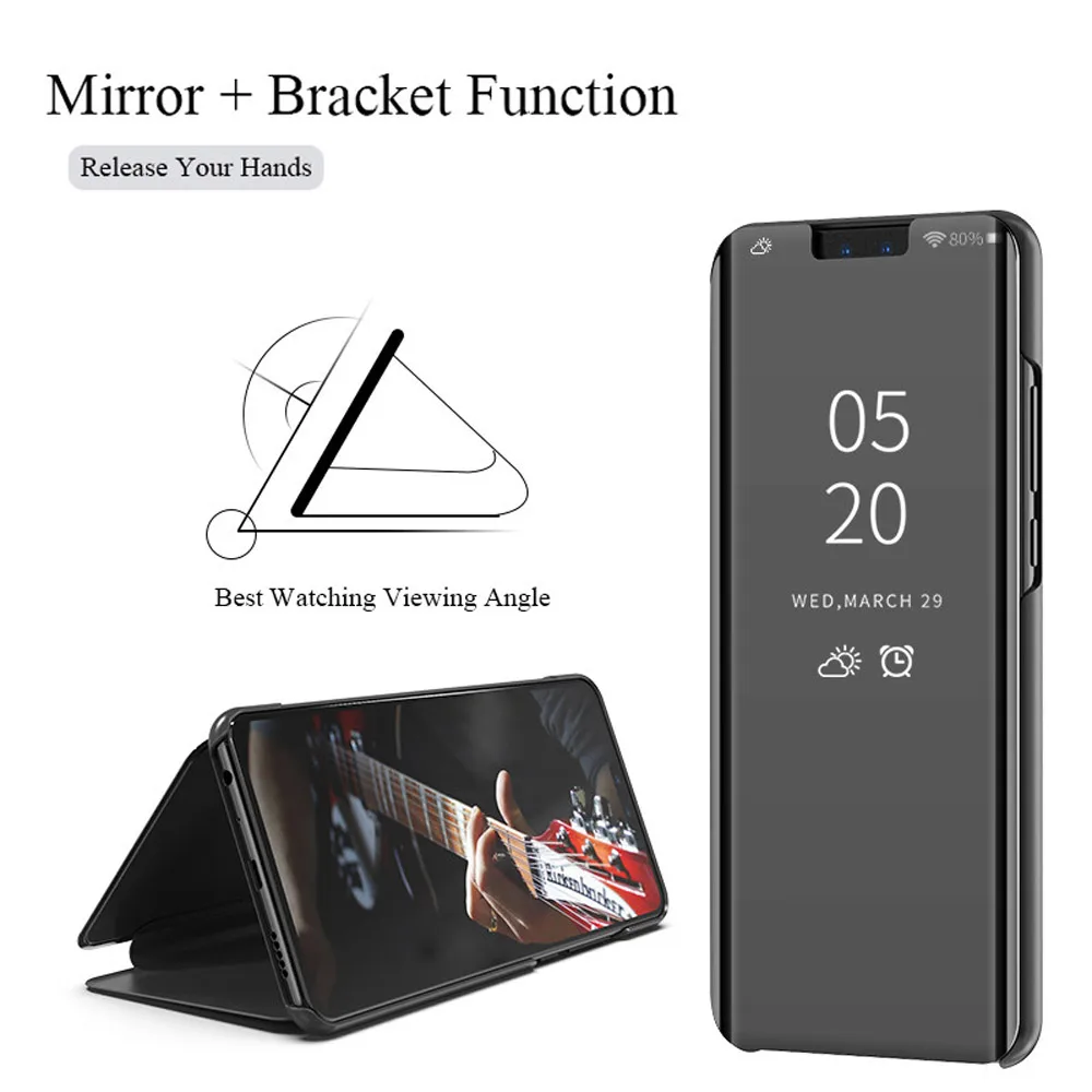 Прозрачный умный зеркальный флип-чехол для HUAWEI P30 PRO LITE P30PRO P30LITE MATE 20 X P Smart 2019 Honor 8X