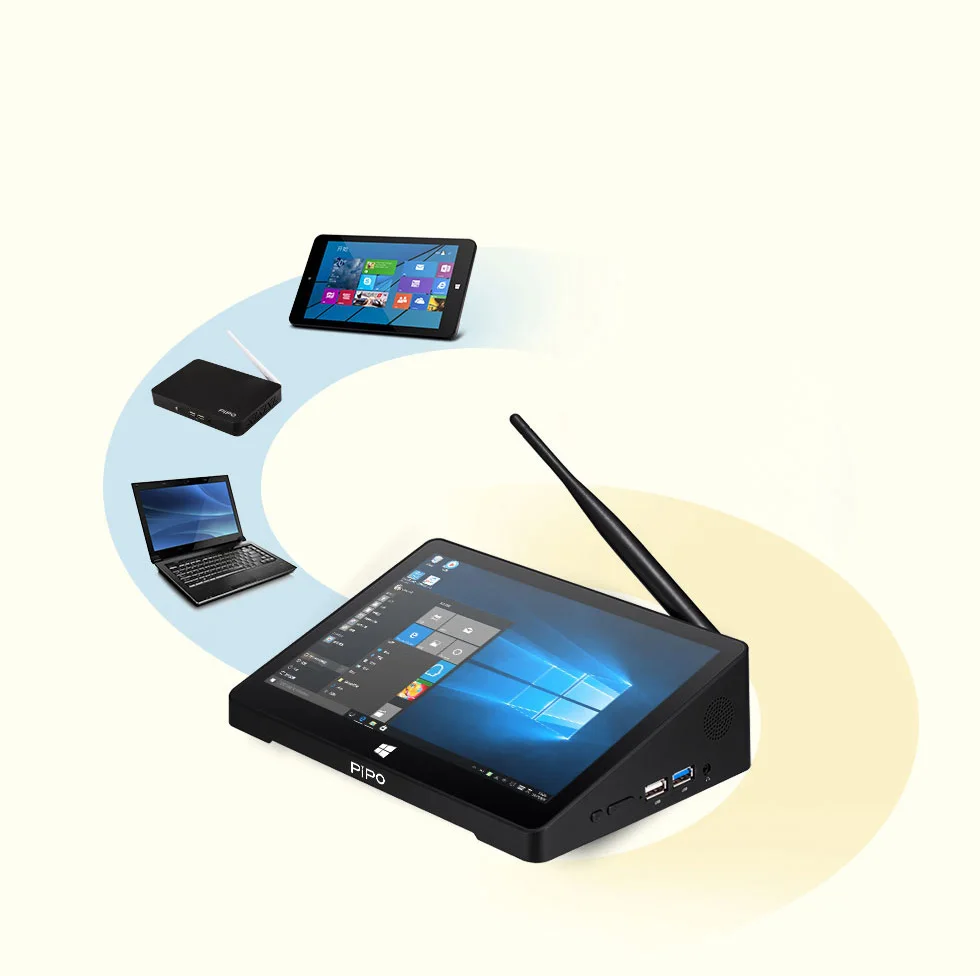 Pipo X8S X8 Pro Двухъядерный Intel HD Графика ТВ коробка Windows 10 Intel Z3735F 4 ядра 2 ГБ/32 ГБ флэш-памяти, ТВ коробка 7 дюймов Экран мини-ПК