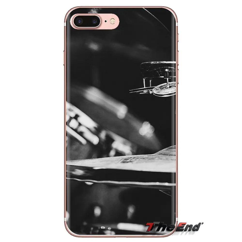 Musical Instrument Drum Transparent Soft Shell Covers For iPod Touch Apple iPhone 4 4S 5 5S SE 5C 6 6S 7 8 X XR XS Plus MAX |