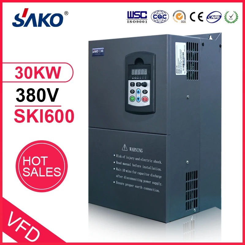 

Векторный Преобразователь частоты Sako VFD SKI600, 380 В, 30 кВт, трехфазный, высокая производительность