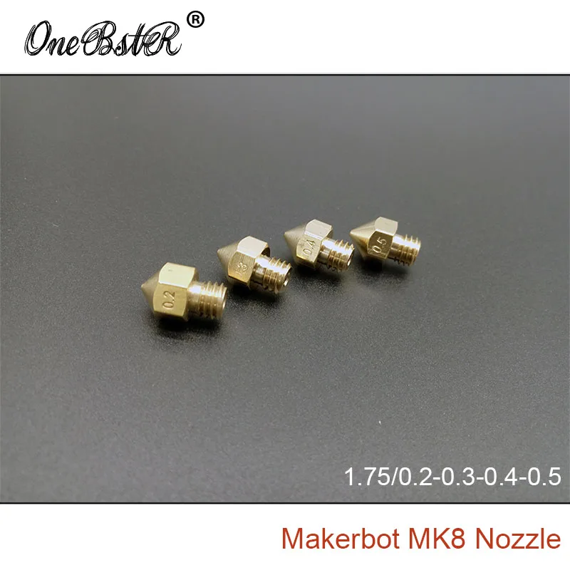 4 шт./лот Makerbot MK8 сопло 0 2 3 5 для ABS PLA 1 75 мм поставки 3D части принтера специальное