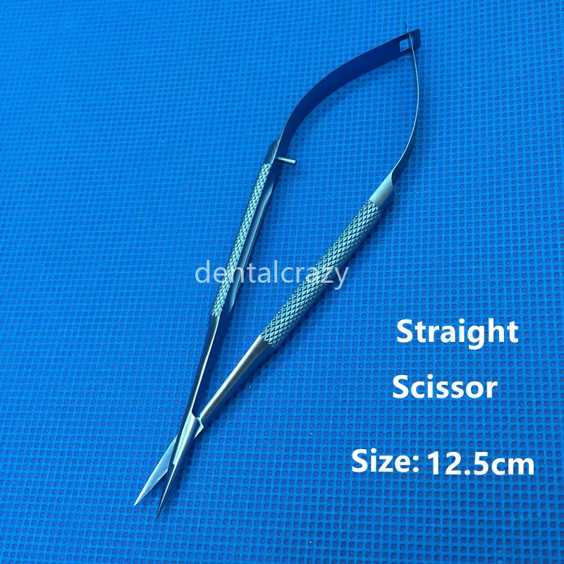 1pcs 12.5cm-Straight 1 шт. высококачественные ножницы из титанового сплава офтальмологические микрохирургические инструменты хирургические инструменты - Цвет: 1pcs 12.5cm-Straight