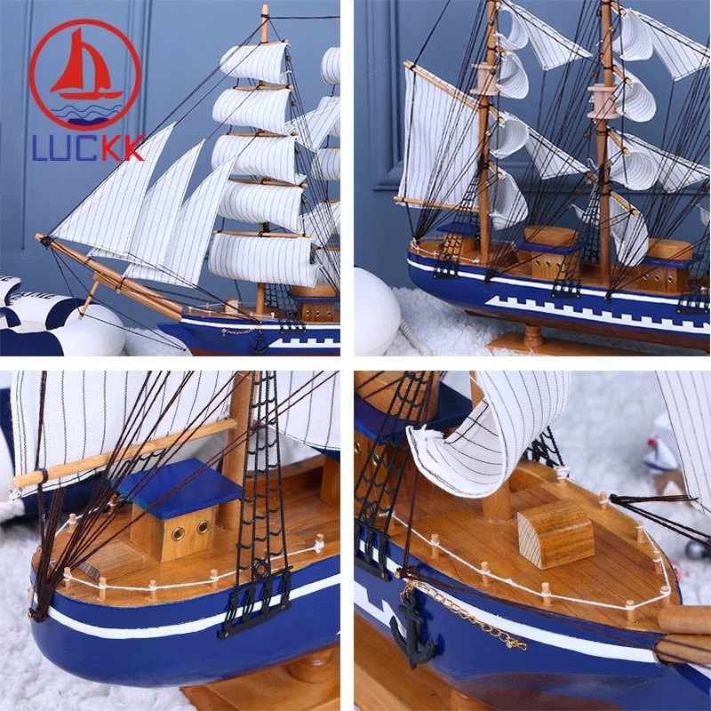 Деревянная модель корабля LUCKK 80 см для самостоятельной сборки игрушечная