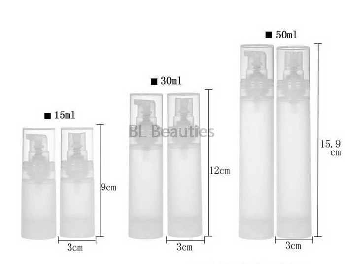 

15ml 30ml 50ml Airless Plastic Bottle Frosted/Matte Vacuum Pump Bottle Lotion Bottle With PP Material 100pcs/lot