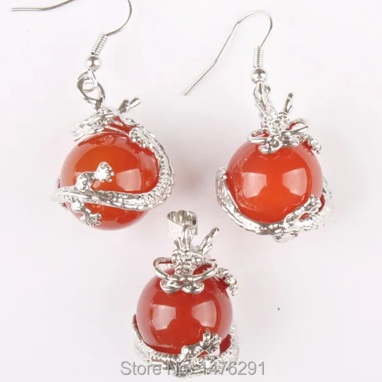 1 комплект подвеска и серьги с сердоликом 16 мм|earring pendant set|pendant earrings setpendant set |