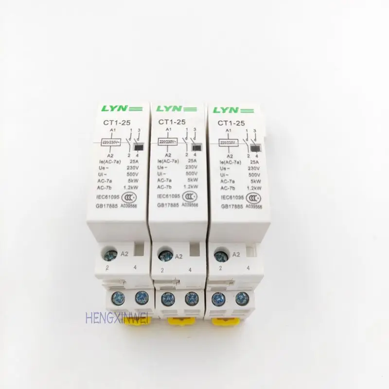 Модульный контактор на Din-рейку 2P CT1-25/220 В 2NO 230 бесплатная доставка - купить по