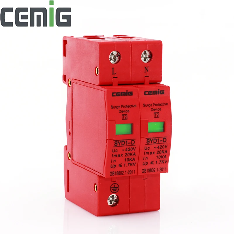 Переменного тока сетевой фильтр СПД 1P + N 20KA AC420V дом Стабилизатор напряжения с