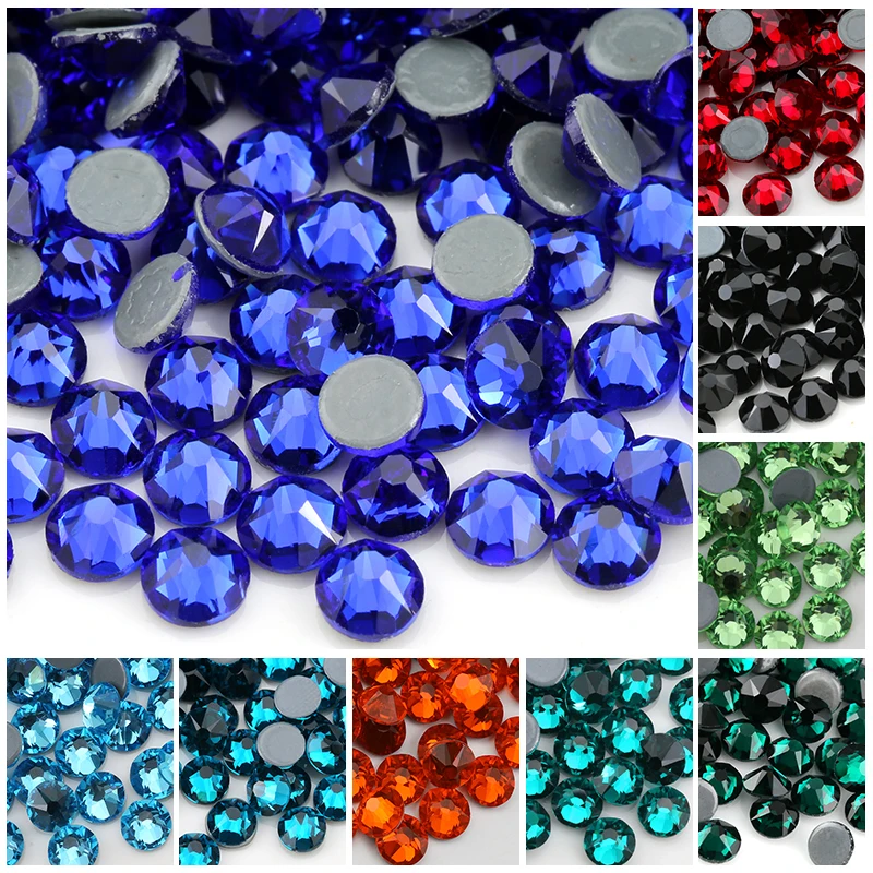 SS16 SS20 1440pcs New Faceted Cut Facets 8 Big 8 Small Hot Fix Back Top Quality Iron On Stone Hotfix Garment Style Rhinestone