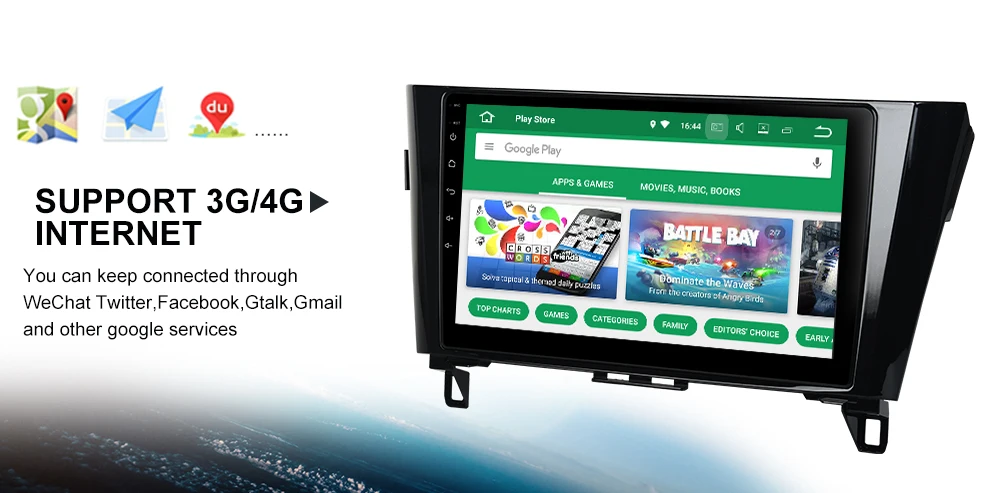Dasaita 10," Android 9,0 Автомобильный gps плеер Navi для Nissan Qashqai с 2G+ 16G четырехъядерный стерео Мультимедиа без DVD