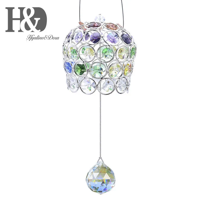 H& D 30 мм Хрустальный шар призмы Suncatcher висячие орнамент чакра восьмиугольник Радуга производитель Защита от солнца для окна