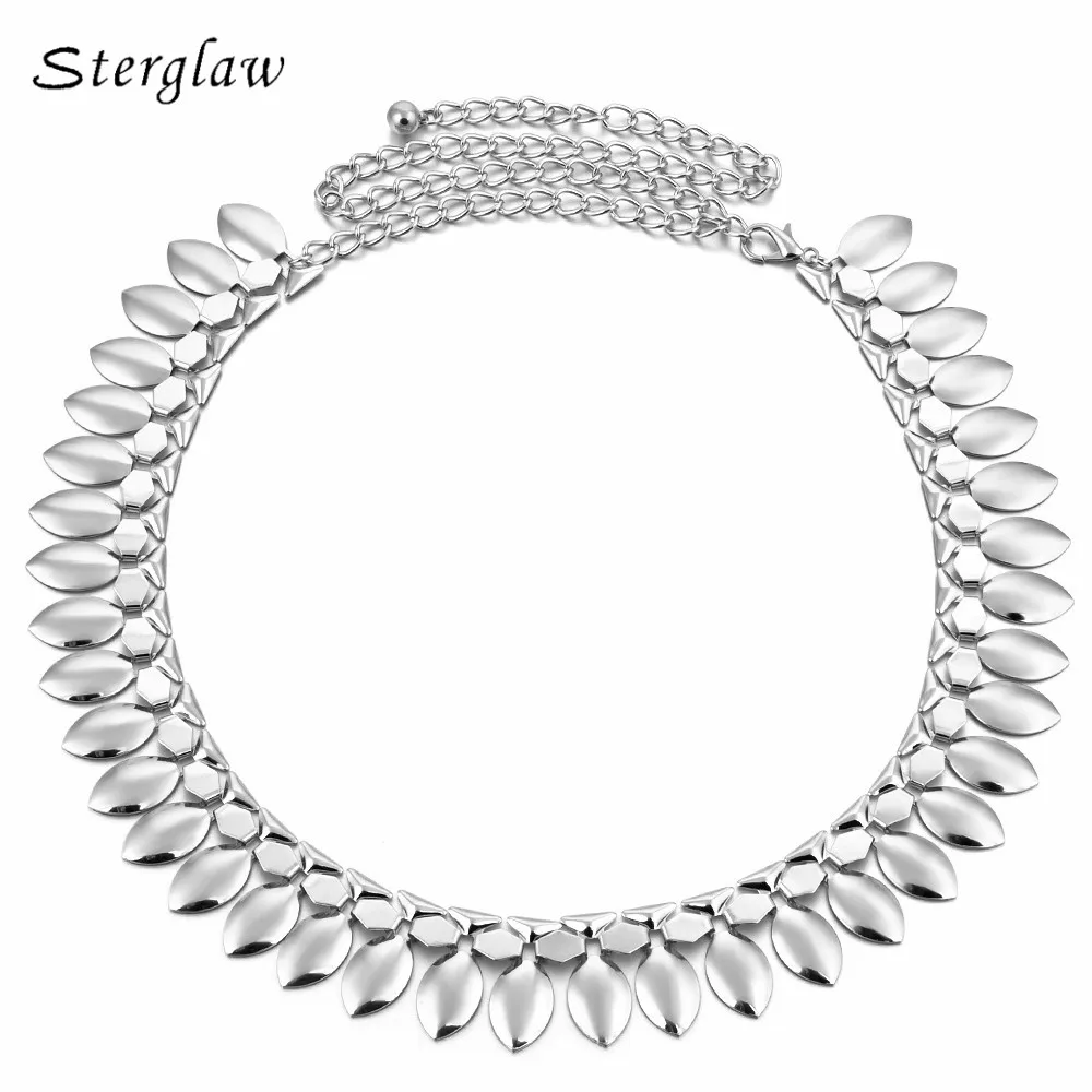 Поясные цепные ремни ручной работы для женщин с серебряными и золотыми