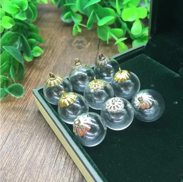 50 компл./Лот 16 мм Пустые Стеклянные шарики в бутылках подвески набор из трех