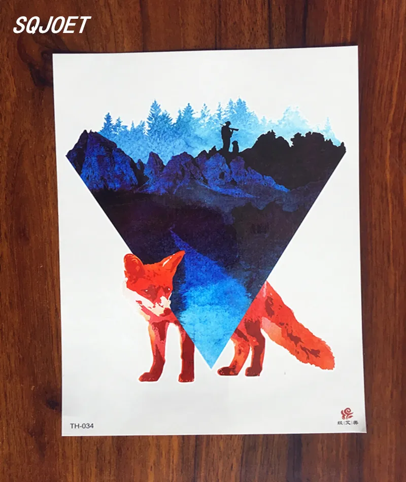 Горячая мода временная татуировка 3d искусство милый одноразовый стикер