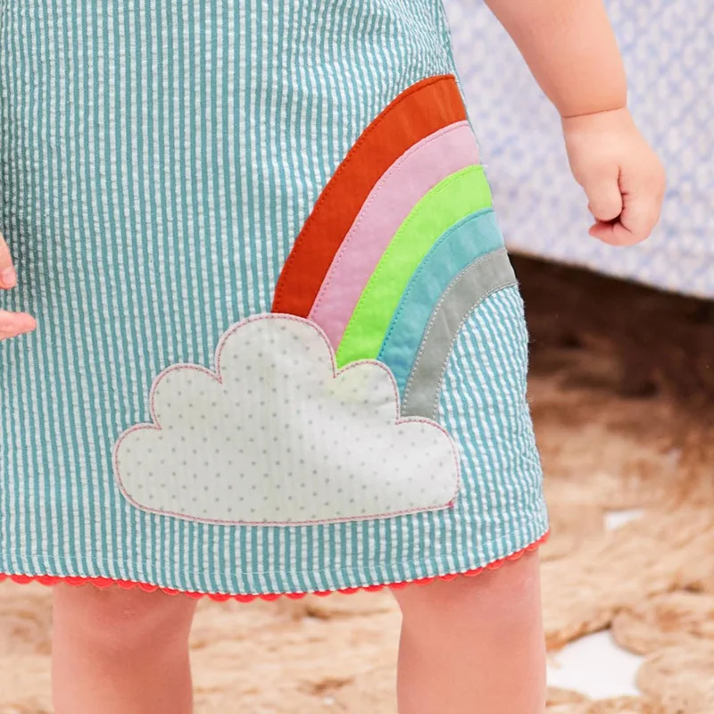 Little maven/Летнее белое платье принцессы для маленьких девочек от 2 до 7 лет Детское нарядное элегантное платье одежда с единорогом
