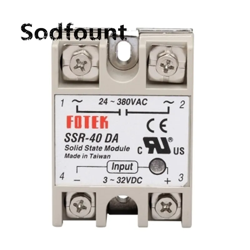 1 шт. твердотельное реле Φ 25A SSR 25DA 10DA 5 24 В постоянного тока до 380 AC 40DA|solid state relay|state