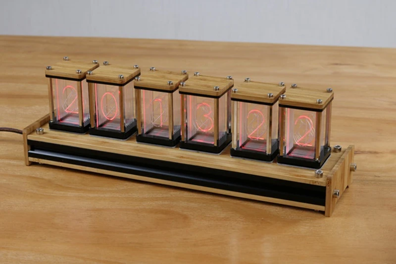 Креативный RGB светодиодный 6 бит светящиеся цифровые часы Nixie трубчатые часы Набор DIY электронные настольные часы в стиле ретро секундомер Настольный петух