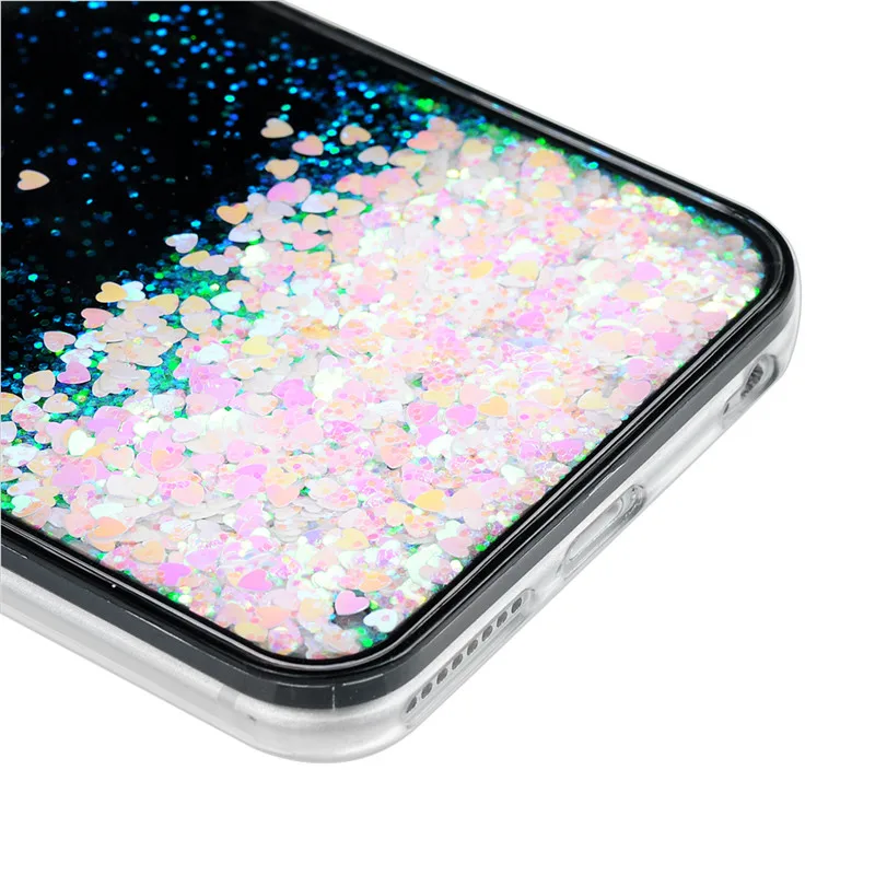 Чехол для iPhone 6 роскошные украшения динамические жидкий песок Блестящий черный