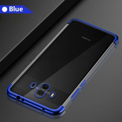 Мягкий ТПУ чехол Anxm для huawei mate 20 20X 20Pro mate 10 Pro, Ультра тонкое прозрачное покрытие, блестящий чехол для huawei mate 20 Pro - Цвет: Blue