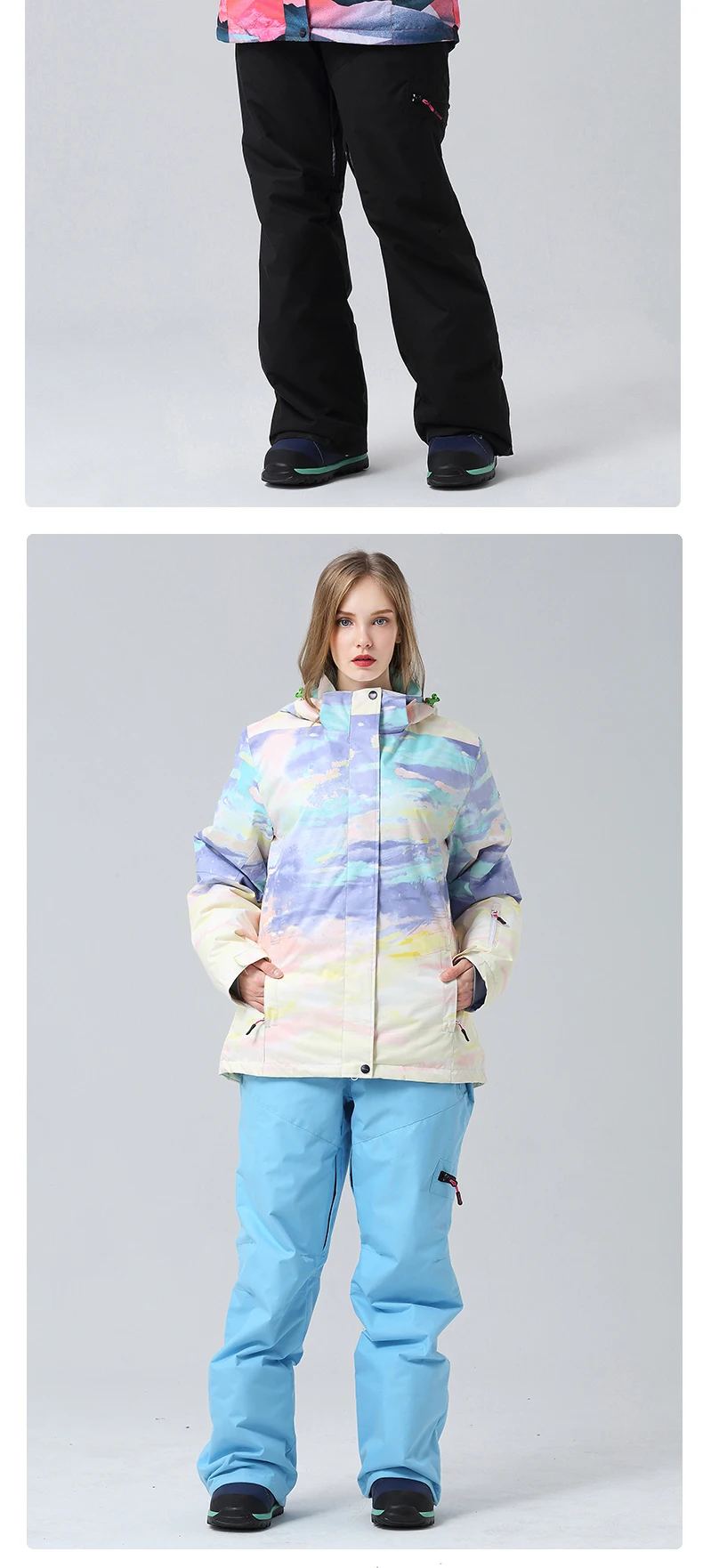 SEARIPE Winter Womens Ski suits High Quality Ski Jacket women Pants Snow Warm Waterproof Windproof Skiing And Snowboard jacket