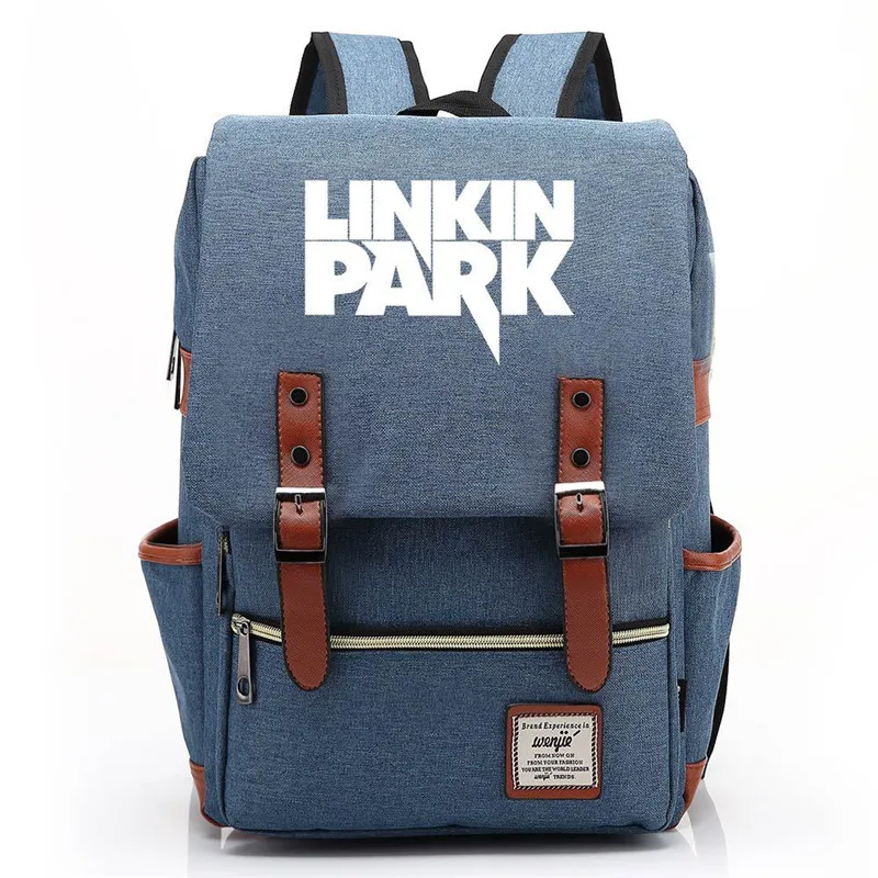 Style 6 14 16 дюймов Linkin Park Группа звезда школьная сумка Bookbag женский рюкзак Мужчины Мальчики Девочки ученики ноутбук сумка на ремне с пряжкой откидная крышка - Цвет: Style 6