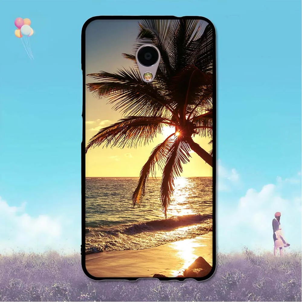 For Meizu M3E Case 5.5 inch Flower Painting Back Cover MEIZU M3 E Soft TPU Silicone Rubber Phone Bag for MeizuM3E Shell | Мобильные