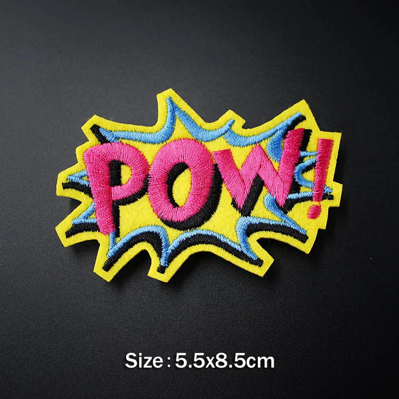 5 YES ROCK COOL POW DIY тканевые Значки для одежды, декоративные железные нашивки, одежда для шитья, декоративная аппликация, нашивки для шитья - Цвет: 5