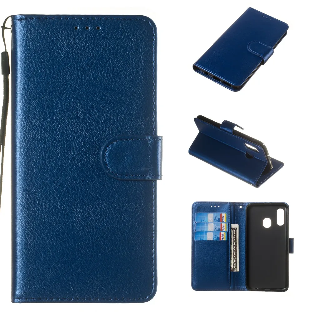 Кожаный чехол для Fundas iPhone Samsung Galaxy A3 A5 A6 A8 A10 A20 A30 A40 A50 A70 крышка обычный Чехол