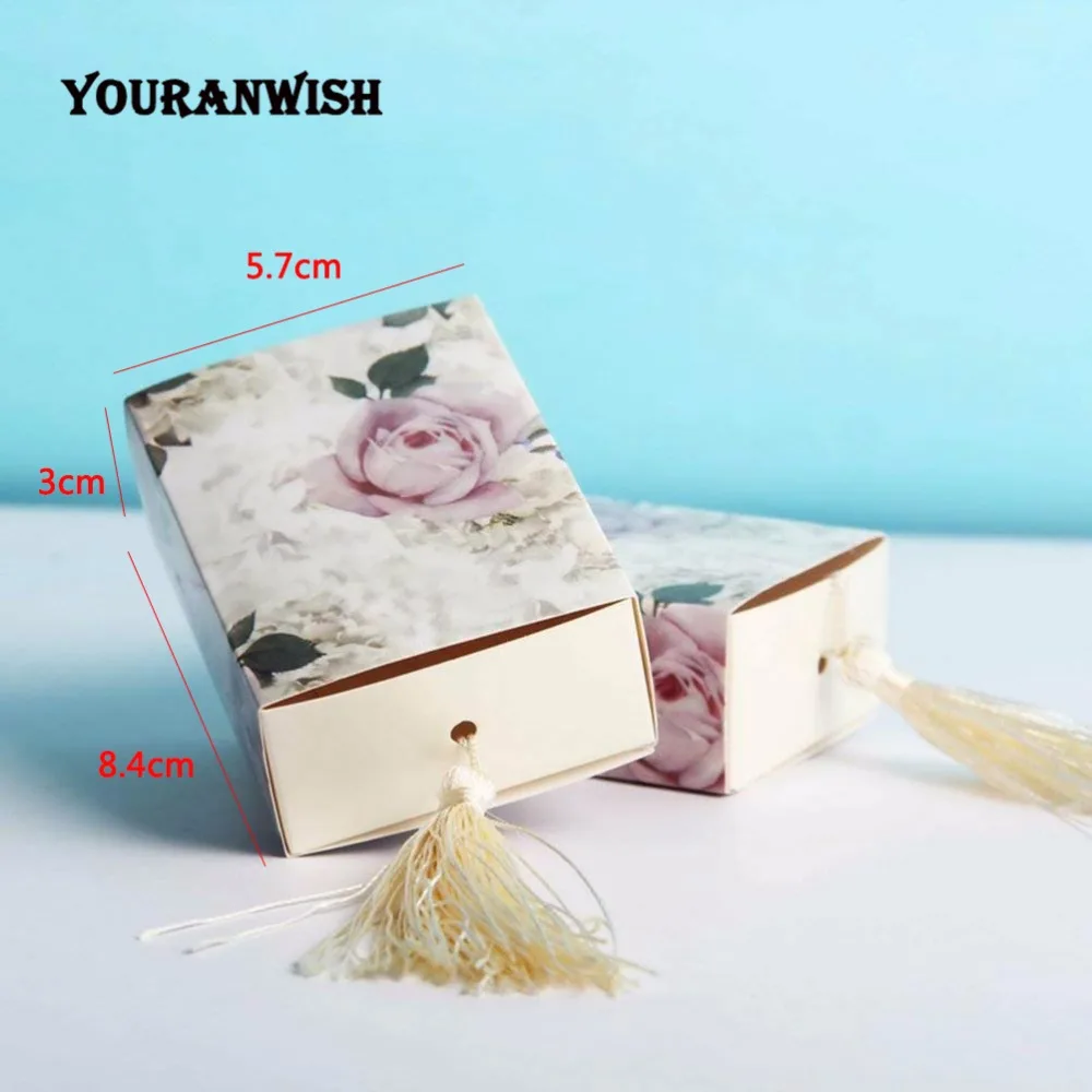 Ящики для конфет youpanwish 50 шт./лот вечерние коробки с кисточками|Подарочные сумки и