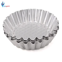 upspirit 10pcs large size cookie pudding mould makers aluminum cupcake egg tart mold kitchen accessories baking pastry tools