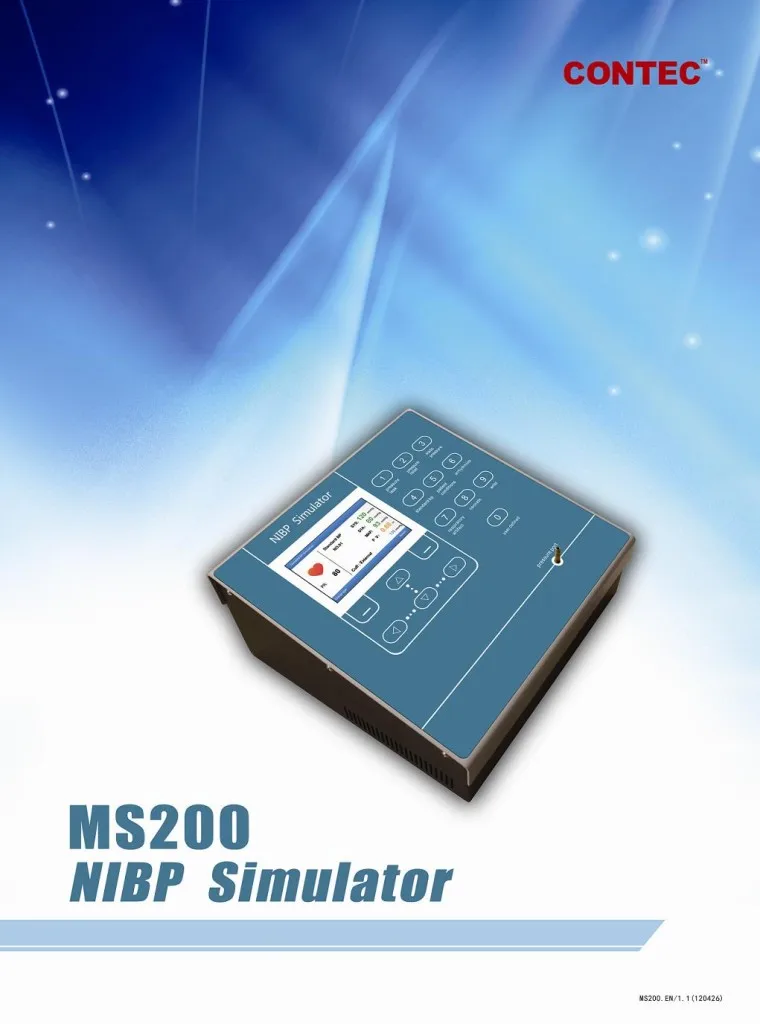 CONTEC MS200 NIBP симулятор неинвазивного кровяного давления цветной ЖК дисплей 2019
