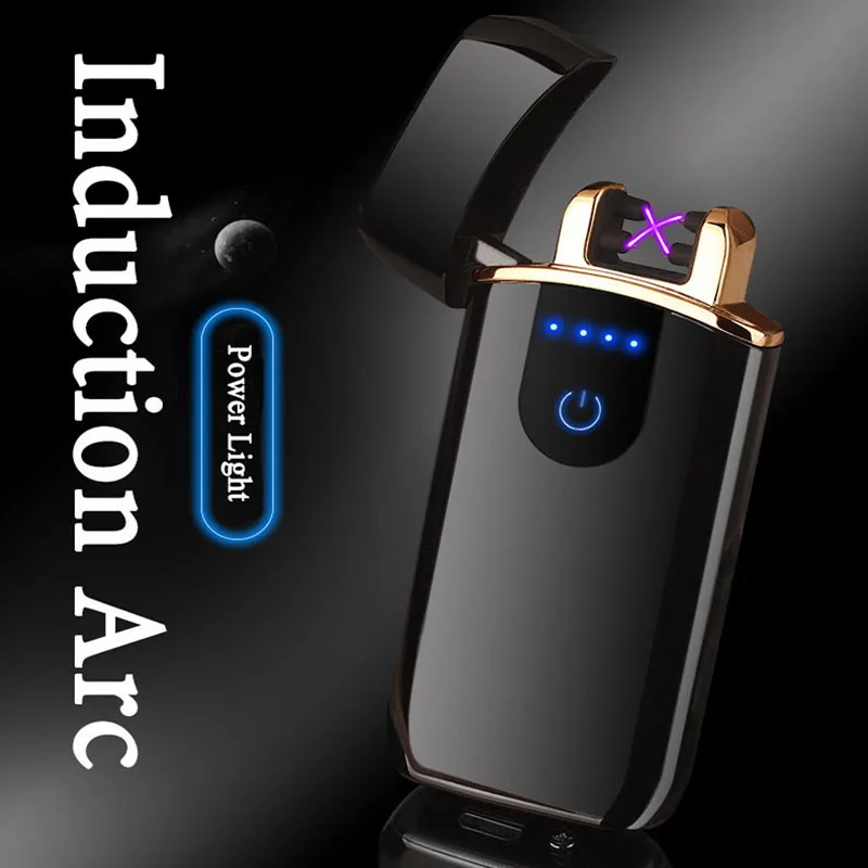 2018 новый электронный usb зажигалка импульсный двойной ветрозащитный