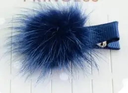 1Pcs Girls Hairpins with Small Fur Pompom Mini Ball Gripper Hairball Pom Hairclips Children Hair Clip Accessorie