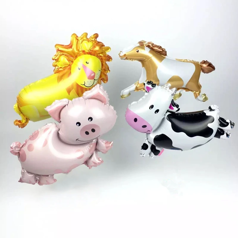 Мини джунгли вечеринка с животными Тигр Лев Обезьяна зебра жираф корова