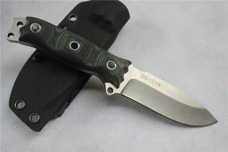 Высокое качество OEM тактический фиксированным лезвием Ножи D2 Сталь Походные ножи