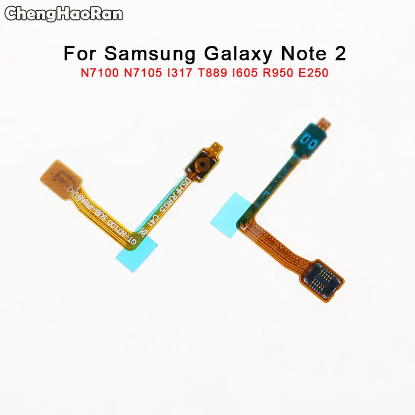 ChengHaoRan Power Button On / Off Switch Flex Cable For Samsung Galaxy Note 2 N7105 N7100 GT-N7100 I317 T889 I605 L900 R950 E250
