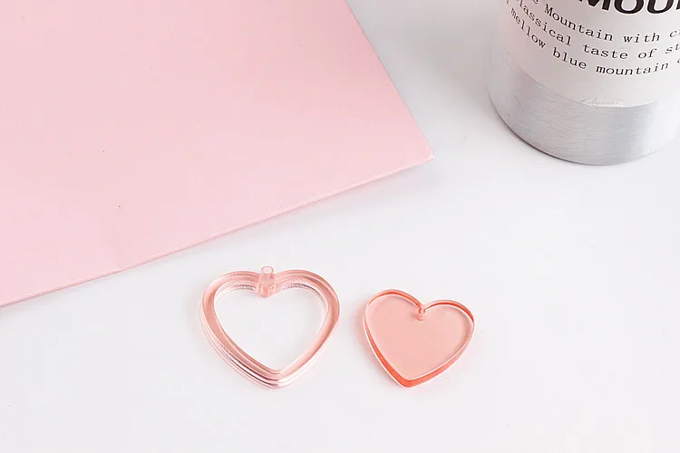 DIY handmade jewelry accessories Japan original night wind love heart pierced earrings pendant Pendant materials | Украшения и