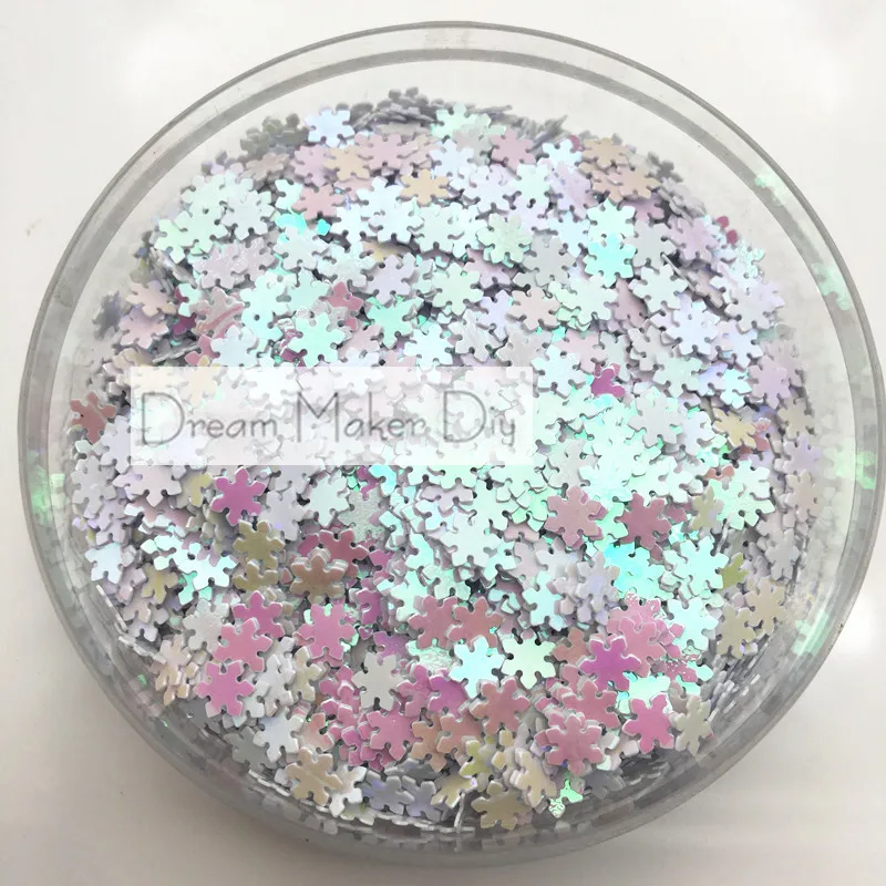 25 г (2000 шт) 5 мм прекрасные снежинки ПВХ свободные пайетки для дизайна ногтей