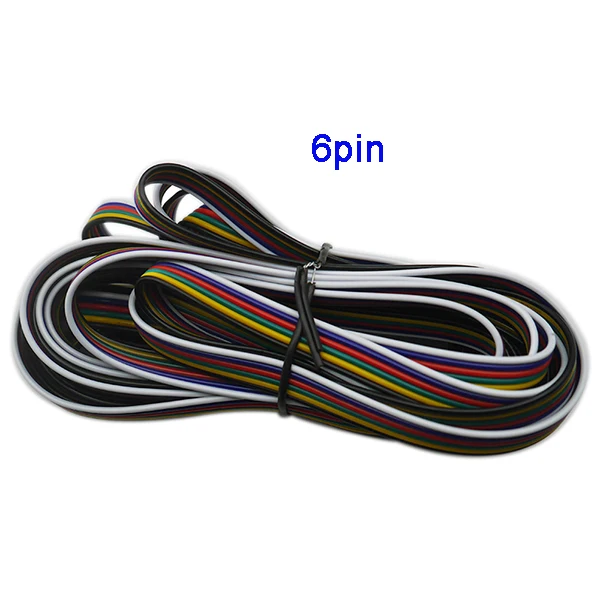 6pin 5 м 2pin 3pin 4pin 5Pin 6pin Удлинитель электрический провод кабель светодиодный разъем для 5050 3528 Светодиодный Stirp светильник - Цвет: 6pin