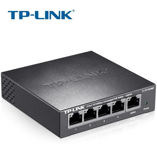 TP Link TL SF1005MP 5 портов PoE Switch 10/100 мбит/с переключатель источника питания настольный