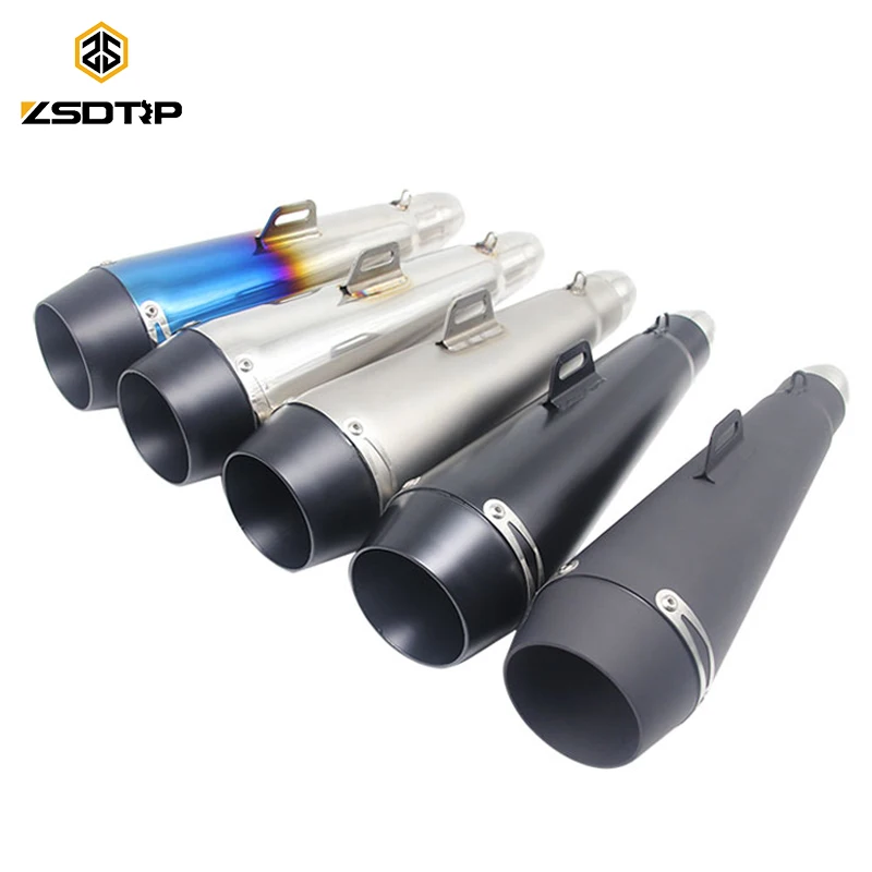 

ZSDTRP Universal 51MM Motorcycle Scooter Exhaust Pipe Moto Escape GP Pot Silencer For M4 For Most Motocross Dirt Bike Cross ATV
