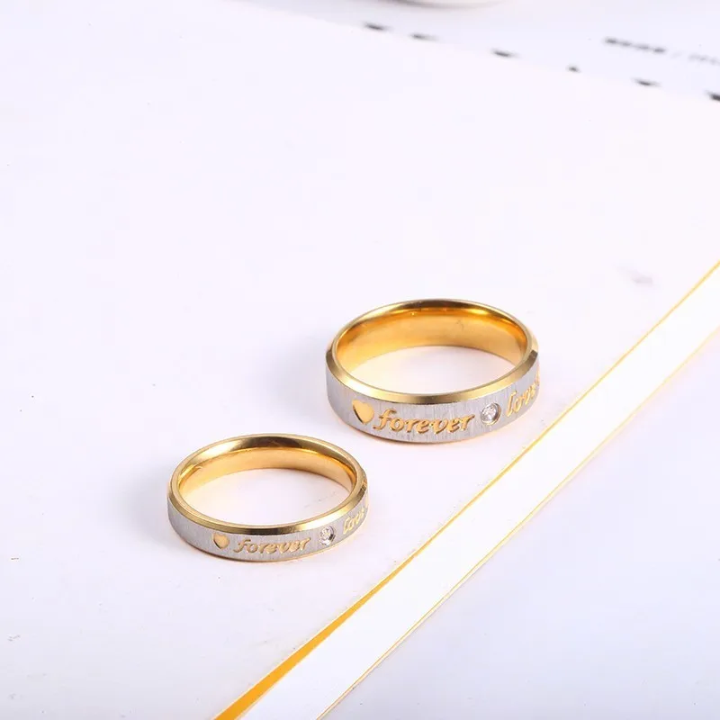 Мужское и женское кольцо из нержавеющей стали|jewelry lots|wholesale jewelry lotsforever love |
