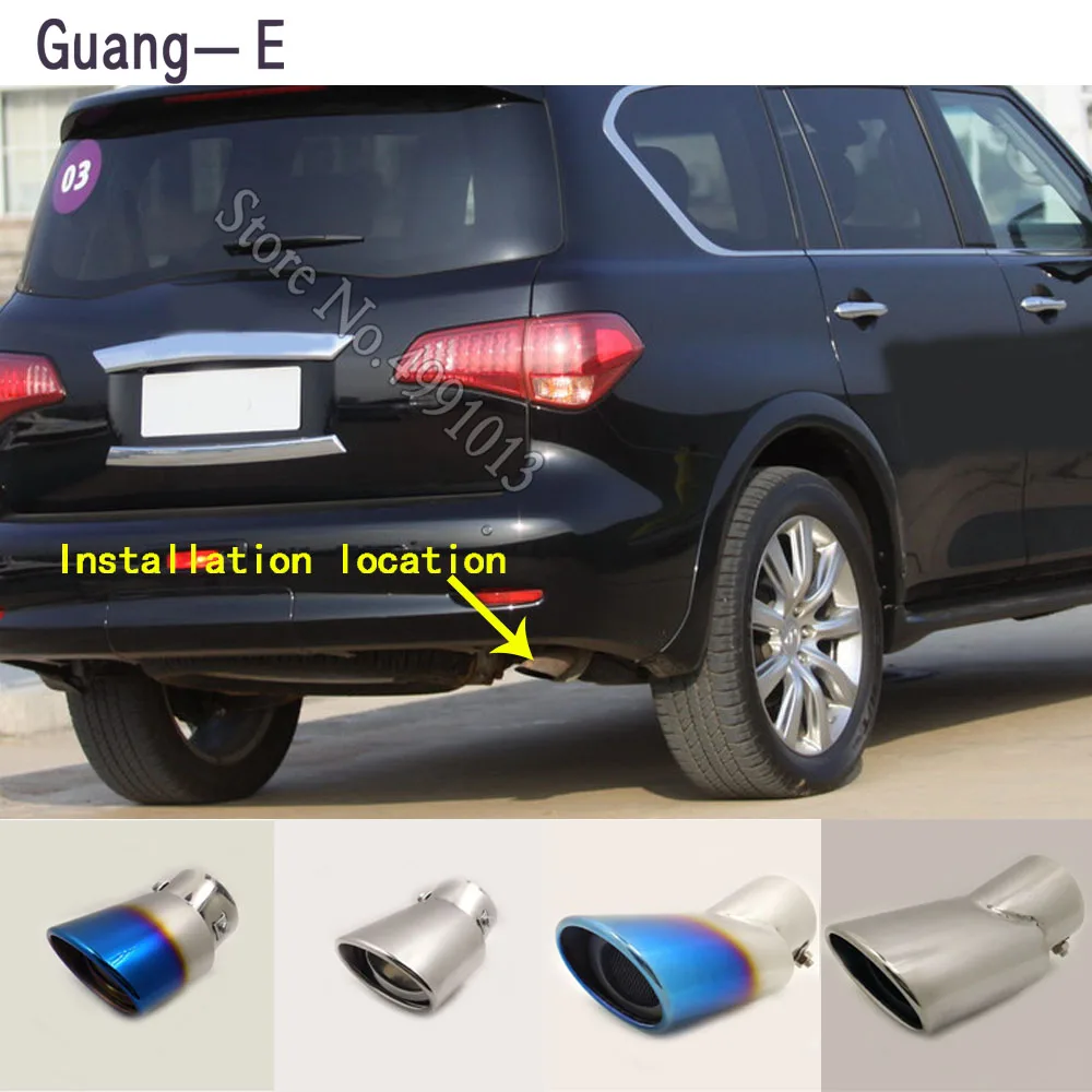 Наклейки на автомобиль для INFINITI QX QX56 2008 2013 накладка глушитель наружная заднюю