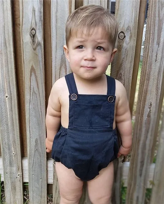 0-18M Newborn Baby Girls Sleeveless Blue Romper Cotton Summer Baby Girls Jumpsuit Overalls