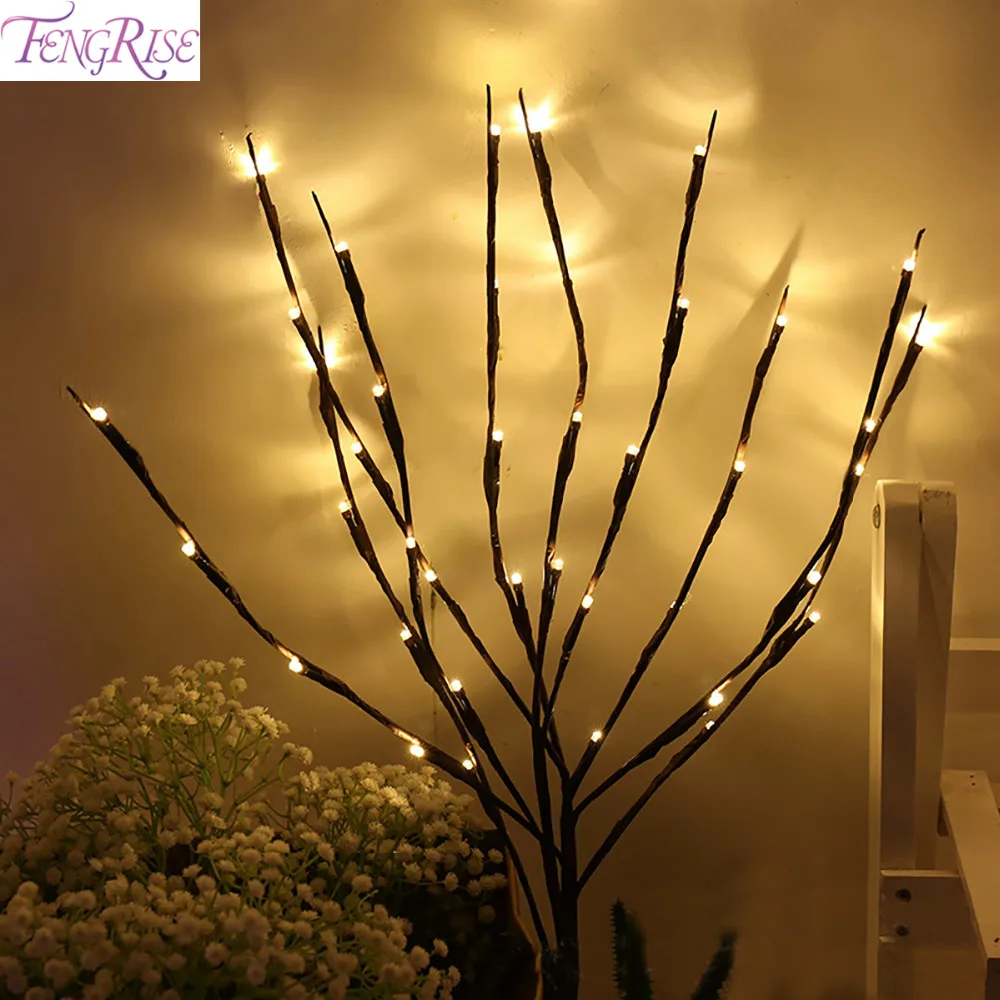 FENGRISE Willow Branch лампа светодио дный 20 светодиодные полосы теплый белый декоративные светодио дный светодиодные Рождественские огни украшения для дома год